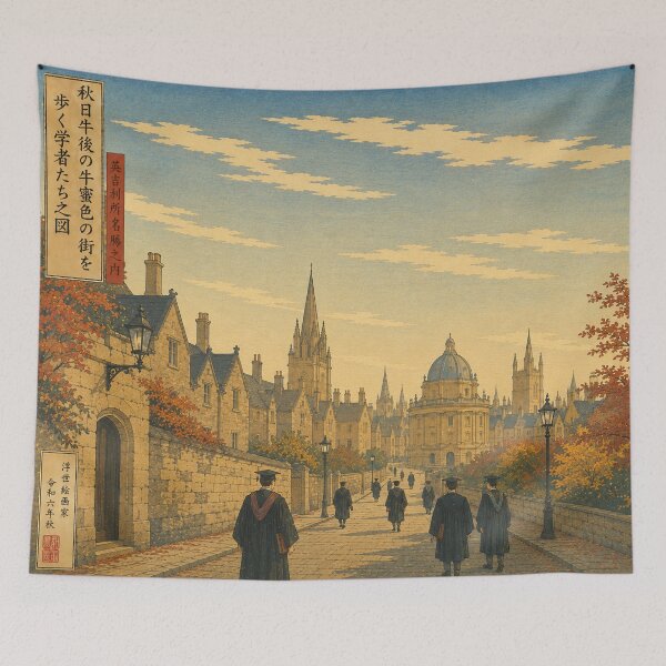 Item preview, Scholars of Oxford at Dusk designed and sold by UkiyoCities.