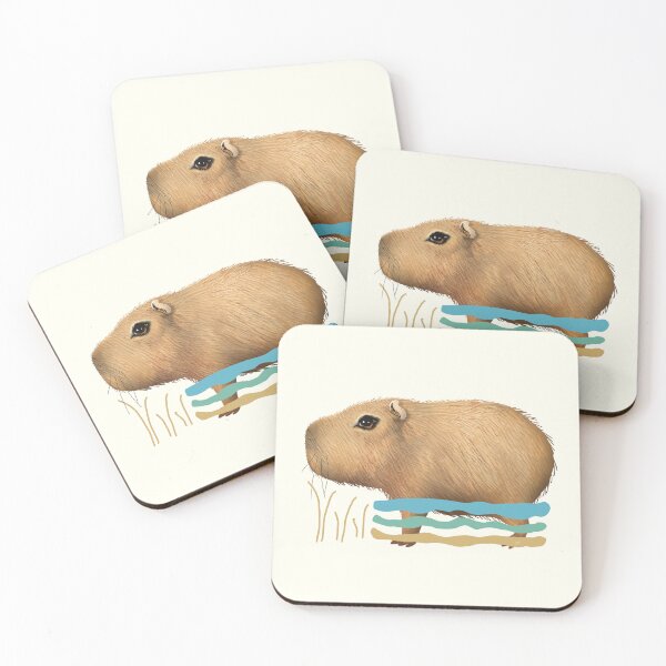 Item preview, Serene Cottagecore Capybara Swimming  designed and sold by Karin Taylor.