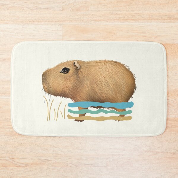 Item preview, Serene Cottagecore Capybara Swimming  designed and sold by Karin Taylor.