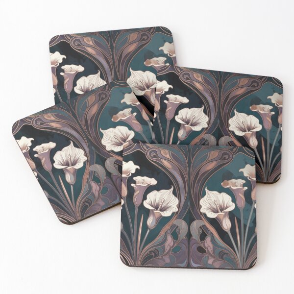 Item preview, Sophisticated Teal White Floral Damask Pattern designed and sold by IntelliMindDesigns.