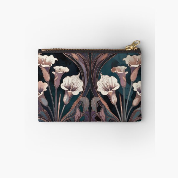 Item preview, Sophisticated Teal White Floral Damask Pattern designed and sold by IntelliMindDesigns.
