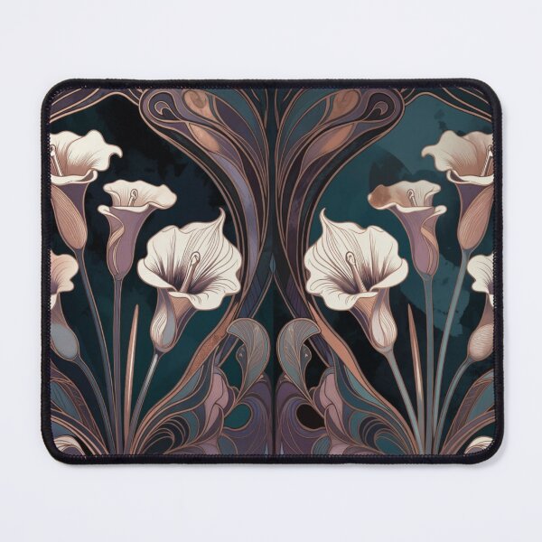 Item preview, Sophisticated Teal White Floral Damask Pattern designed and sold by IntelliMindDesigns.