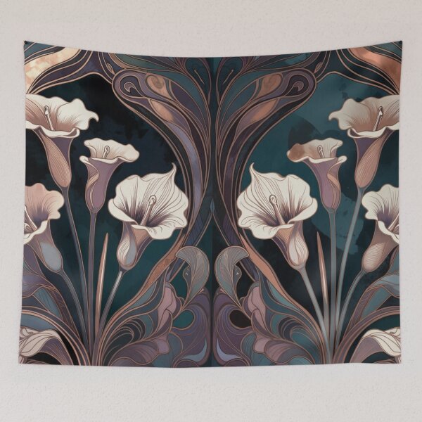 Item preview, Sophisticated Teal White Floral Damask Pattern designed and sold by IntelliMindDesigns.