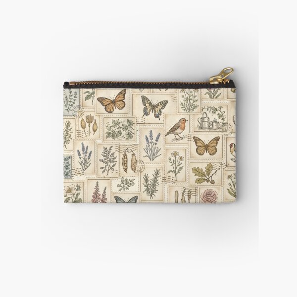 Item preview, Vintage Postage Garden Seamless Pattern designed and sold by MoonwoodStudio.