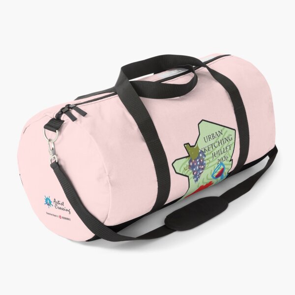 Item preview, Urban Sketchers Duffel Bag Toulouse Pink France Occitanie Souvenir  designed and sold by sketcherstash.