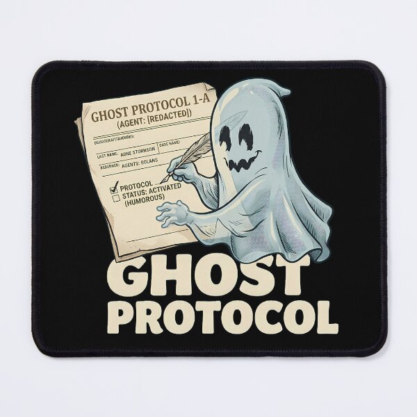 Item preview, Ghost Protocol - Literal Ghost Filling Out Paperwork Funny Meme designed and sold by MCVersa2026.