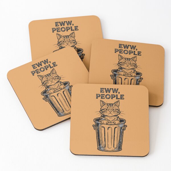 Item preview, Eww People Funny Introvert Cat In Trash Can designed and sold by BooDesignStudio.
