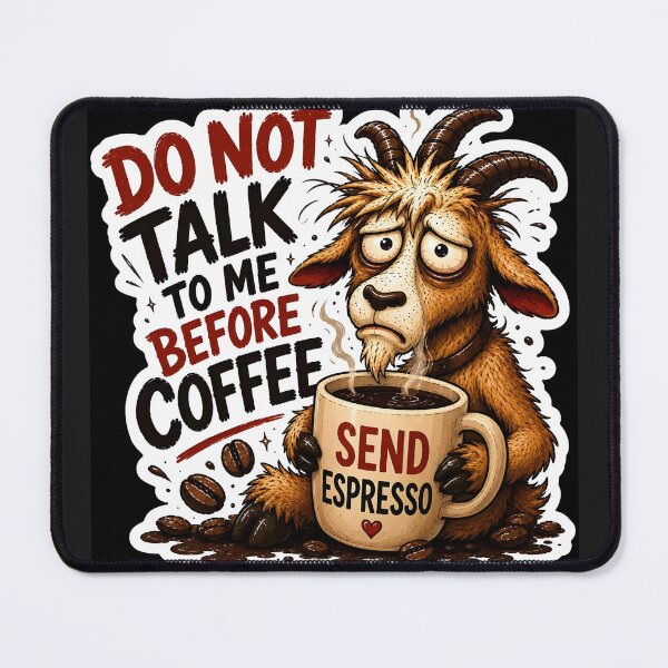 Item preview, Funny Coffee Goat Sticker Pack Vol 2-Do Not Talk To Me Before Coffee Goat designed and sold by Easternpantry.