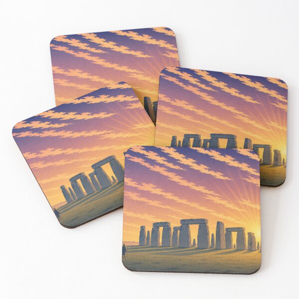 Item preview, Sunrise at Stonehenge designed and sold by UkiyoCities.