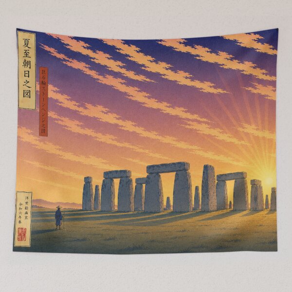 Item preview, Sunrise at Stonehenge designed and sold by UkiyoCities.