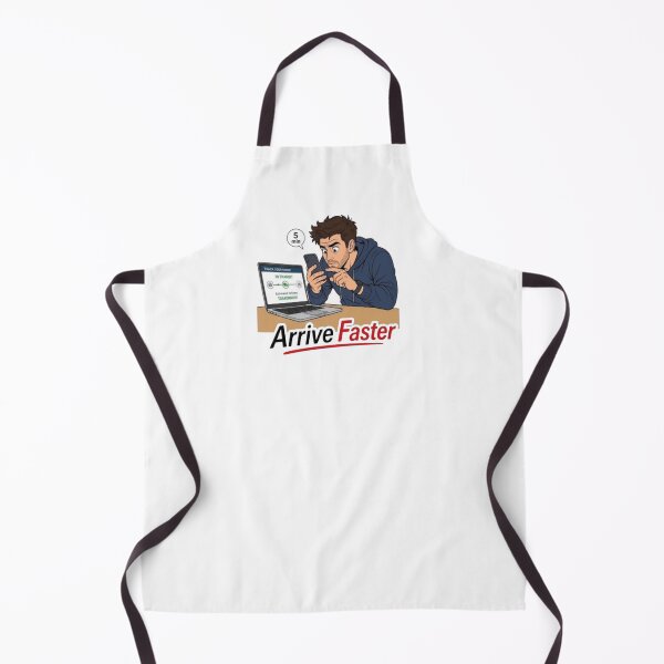 Item preview, Arrive Faster Funny Online Shopping Order Tracking Illustration designed and sold by Northern Glow Art.