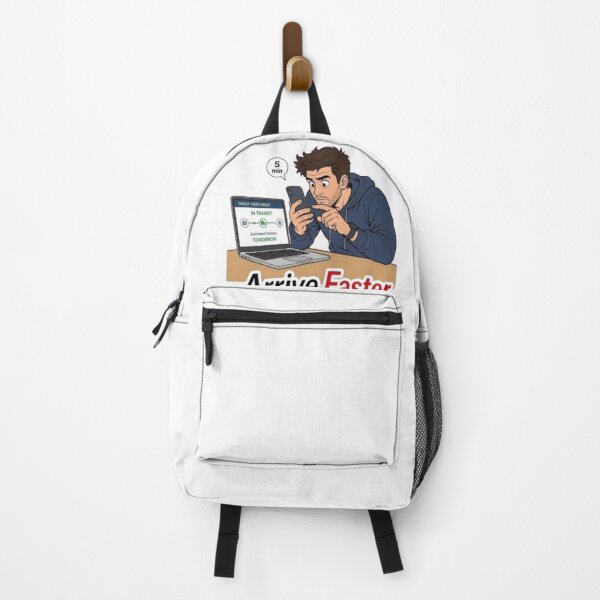 Item preview, Arrive Faster Funny Online Shopping Order Tracking Illustration designed and sold by Northern Glow Art.