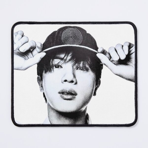 Item preview, BTS Jin Black and White High Contrast Edgy Portrait designed and sold by Mooncreates7.