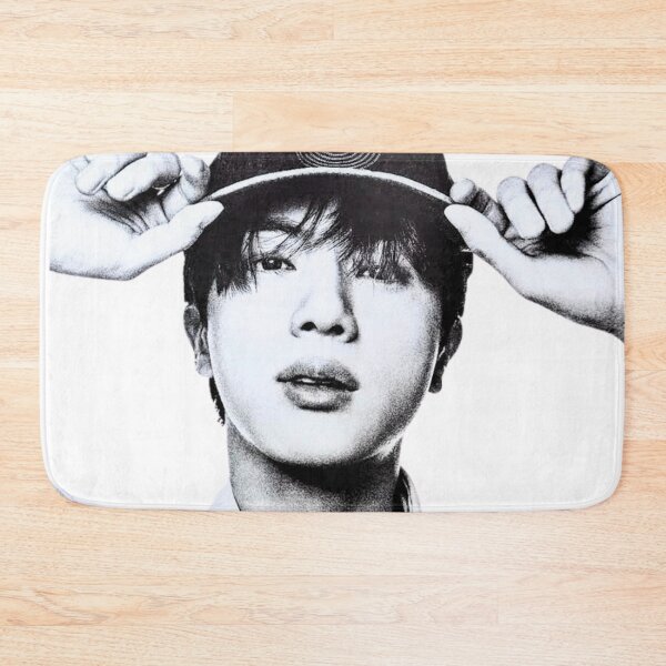 Item preview, BTS Jin Black and White High Contrast Edgy Portrait designed and sold by Mooncreates7.