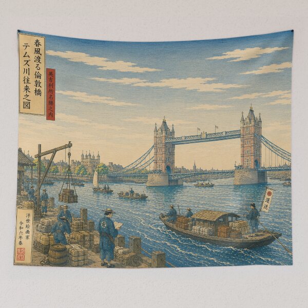 Item preview, Tower Bridge on the Thames designed and sold by UkiyoCities.