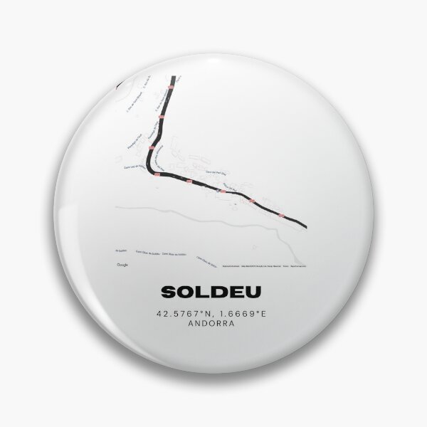 Item preview, Soldeu Andorra Minimalist Map Art Print designed and sold by RM-Journey.