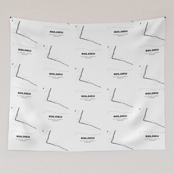 Item preview, Soldeu Andorra Minimalist Map Art Print designed and sold by RM-Journey.