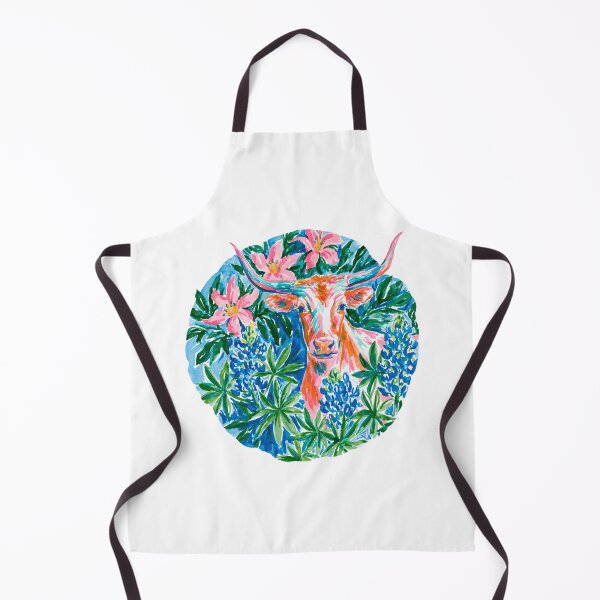 Item preview, Texas Longhorn & Bluebonnets | Cute Preppy Texas Aesthetic Design designed and sold by ThePreppyArtist.