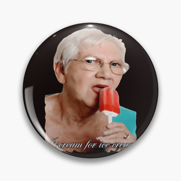 Item preview, Funny Elderly Woman Eating Frozen Treat designed and sold by DotDedi.