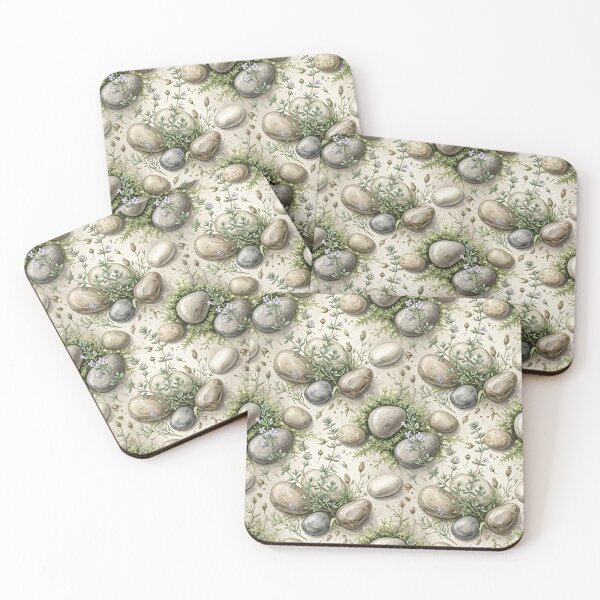 Item preview, River Stones & Wild Thyme Seamless Pattern designed and sold by MoonwoodStudio.