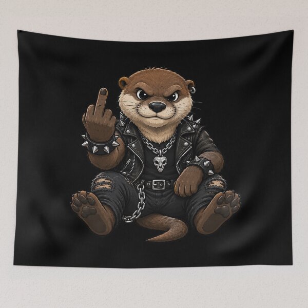 Item preview, Middle Finger Rebellious Otter designed and sold by pUNKnown.