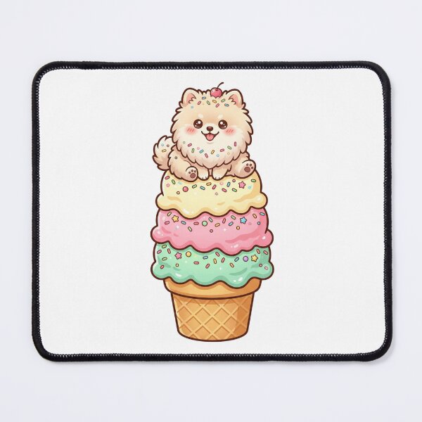 Item preview, Cute Pomeranian Ice Cream Cone Kawaii Pastel Dog designed and sold by PictoVibe.
