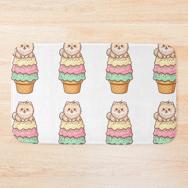 Item preview, Cute Pomeranian Ice Cream Cone Kawaii Pastel Dog designed and sold by PictoVibe.