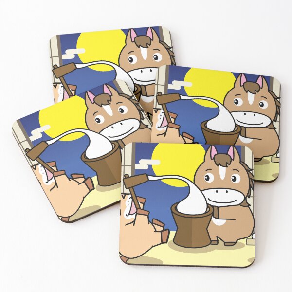 Item preview, Cute Horse Characters Tsukimi Moon Viewing Mochi designed and sold by OsakaYumeWorks.