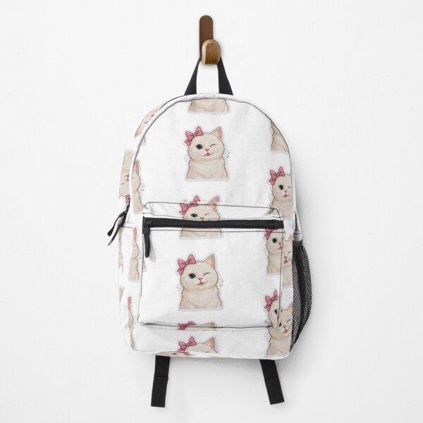 Item preview, Cute Winking White Kitten With Bow designed and sold by Chromaluxe.