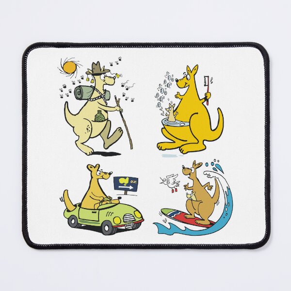 Item preview, Cute cartoon kangaroo sticker pack designed and sold by Al Benge.