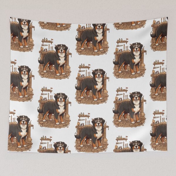 Item preview, Bernese Mountain Dog Woodworking Artisan Carpenter Craft designed and sold by PictoVibe.