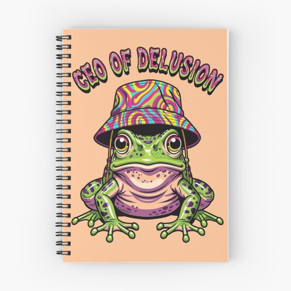 Item preview, CEO Of Delusion Funny Frog Retro Trippy Bucket Hat designed and sold by BooDesignStudio.