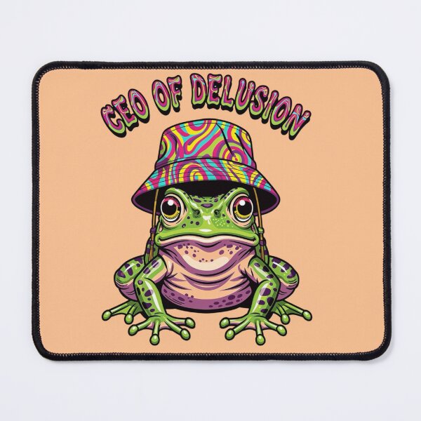 Item preview, CEO Of Delusion Funny Frog Retro Trippy Bucket Hat designed and sold by BooDesignStudio.
