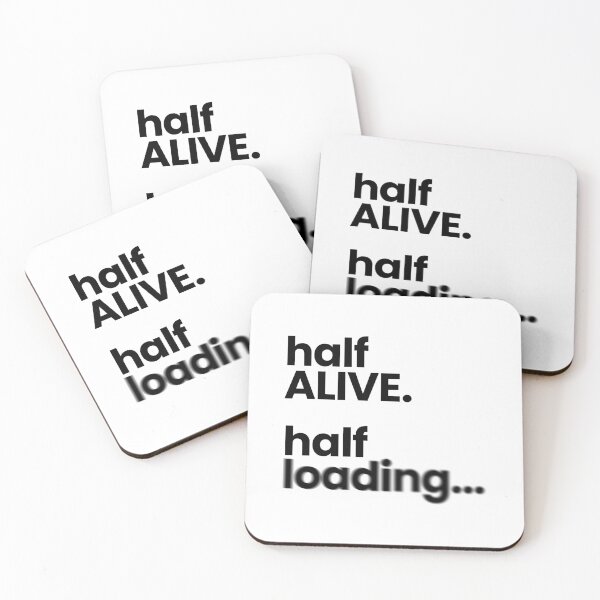 Item preview, Half Alive Half Loading | Digital Burnout Typography Design designed and sold by Gotcha-Studio.