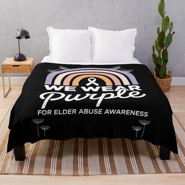Item preview, Rainbow We Wear Purple World Elder Abuse Awareness designed and sold by SapfireStuArt.