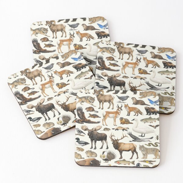 Item preview, Animals of Montana Retro Style Identification Chart designed and sold by kakarikihill.