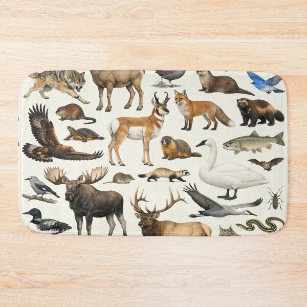 Item preview, Animals of Montana Retro Style Identification Chart designed and sold by kakarikihill.
