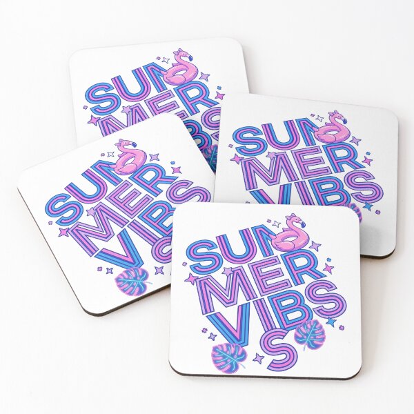Item preview, Summer Vibes Neon Flamingo Typography designed and sold by Brightberry Studio.