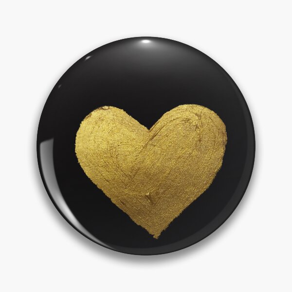 Item preview, Minimalist Metallic Gold Heart Paint designed and sold by A touch of creativity.