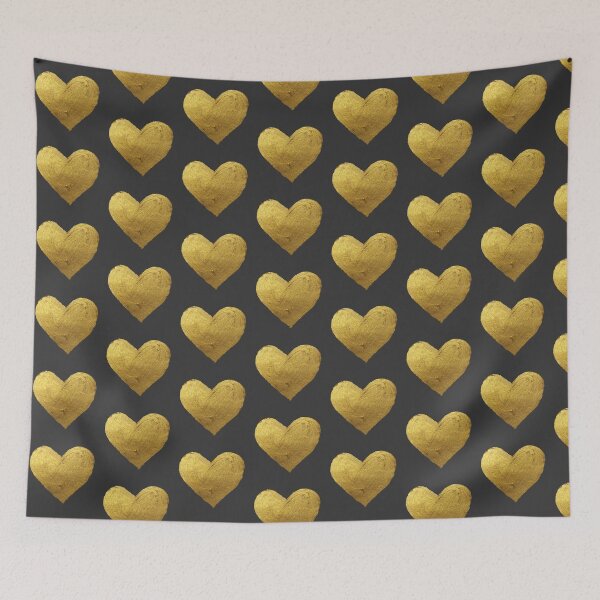 Item preview, Minimalist Metallic Gold Heart Paint designed and sold by A touch of creativity.
