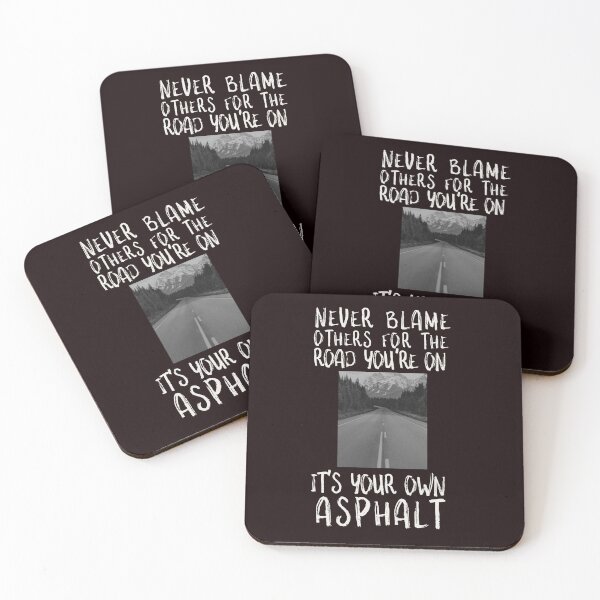 Item preview, NEVER BLAME OTHERS FOR THE ROAD YOU'RE ON | DAD JOKE HUMOR SERIES — ASPHALT EDITION designed and sold by WitLounge.