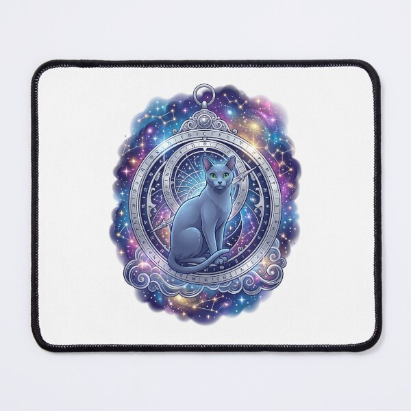 Item preview, Russian Blue Celestial Astrology Constellation Space Cat designed and sold by PictoVibe.