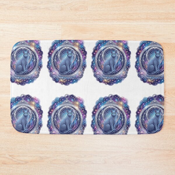 Item preview, Russian Blue Celestial Astrology Constellation Space Cat designed and sold by PictoVibe.