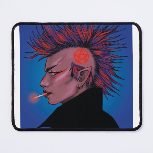 Item preview, Cyberpunk Smoking Character Neon Gaze designed and sold by Hinawoj.