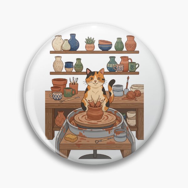 Item preview, Calico Cat Pottery Studio Ceramic Clay Wheel designed and sold by PictoVibe.