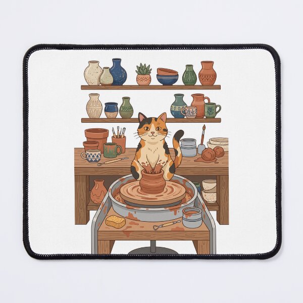 Item preview, Calico Cat Pottery Studio Ceramic Clay Wheel designed and sold by PictoVibe.