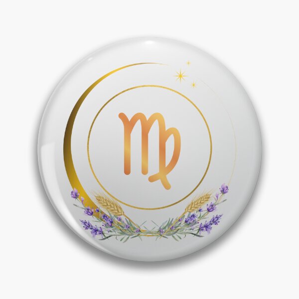 Item preview, Virgo Zodiac Sign with Lavender and Golden Moon designed and sold by MadeByMira.