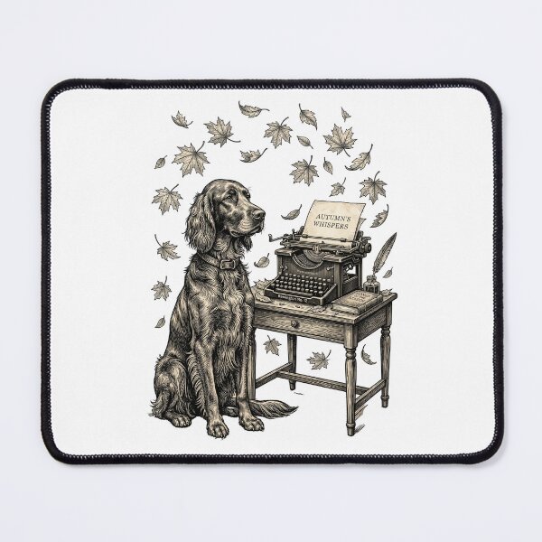 Item preview, Irish Setter Typewriter Poet Autumn Vintage Literary designed and sold by PictoVibe.