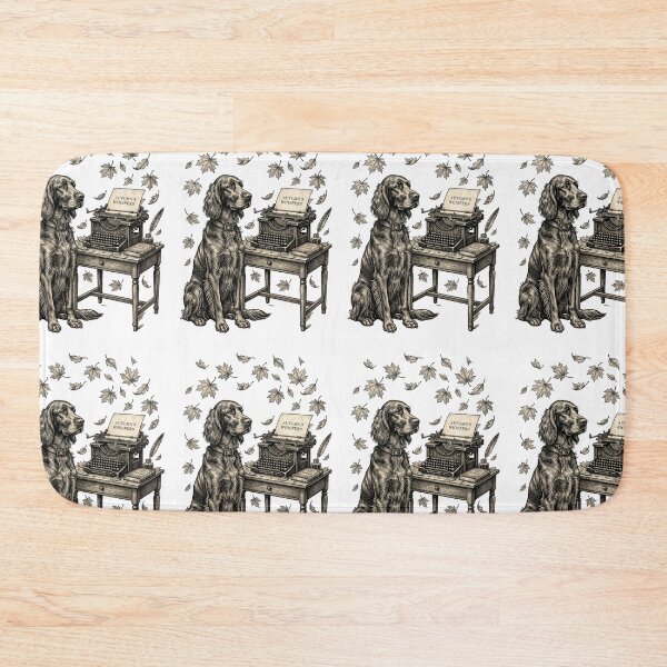 Item preview, Irish Setter Typewriter Poet Autumn Vintage Literary designed and sold by PictoVibe.