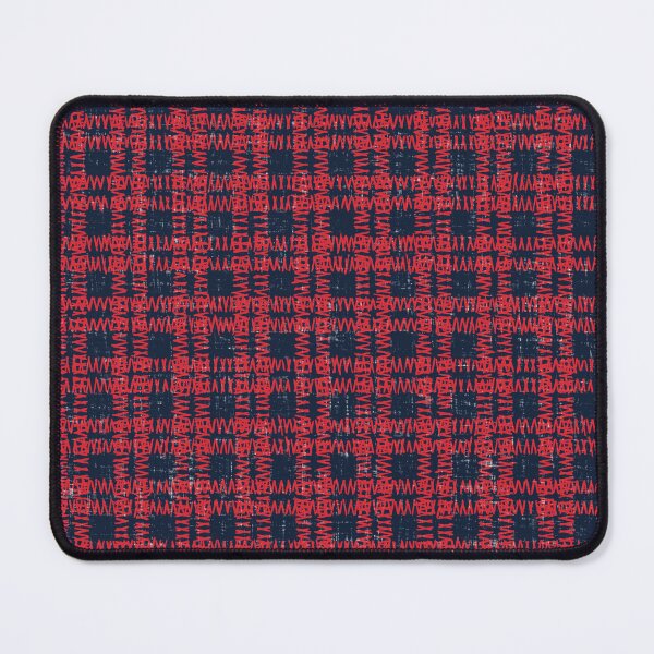 Item preview, Red and Navy blue hand drawn check plaid designed and sold by FrancesPoff.